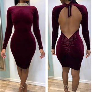 Burgundy dress